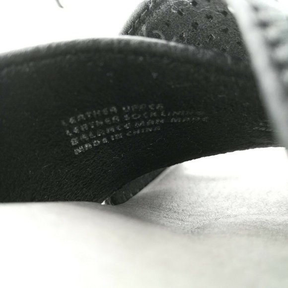 ~EARTH~ Modena Marigold Black Leather Espadrille Slide Platform Sandals 8.5 - Picture 7 of 8